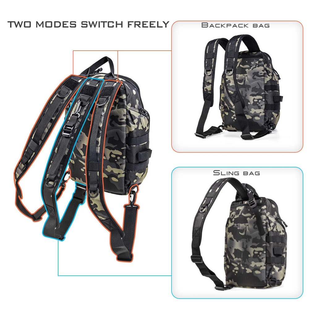 Tackle Backpack with Fishing Rod Holders - Large Storage, Water-Resistant Outdoor Shoulder Bag