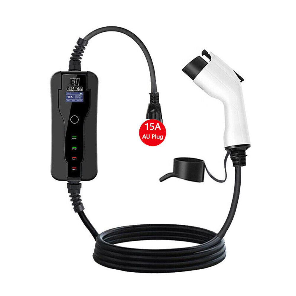 Adjustable Portable EV Charger - Type 1, 8A/10A/16A with Australian 15A Plug (UPF)