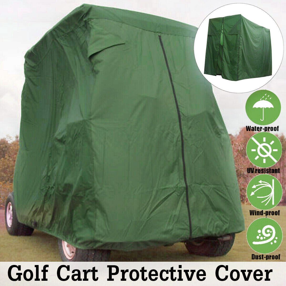 Waterproof Golf Buggy Cart Cover - Dust-Proof, UV Protection