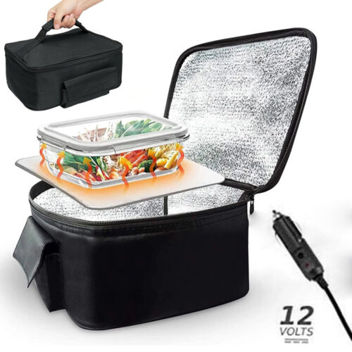 12V Portable Electric Lunch Bag - Heating Box and Food Warmer for Car