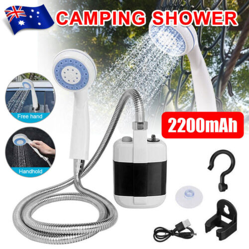 Portable USB Rechargeable Camping Shower Pump - Electric Bath Tool for Garden and Outdoor Use