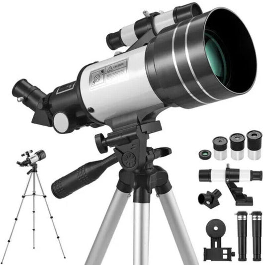 Professional Astronomical Telescope with High Tripod and Lunar Mirror - HD Viewing