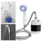 Portable USB Rechargeable Camping Shower Pump - Electric Bath Tool for Garden and Outdoor Use