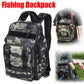 Tackle Backpack with Fishing Rod Holders - Large Storage, Water-Resistant Outdoor Shoulder Bag