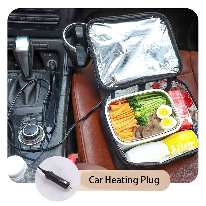 12V Portable Electric Lunch Bag - Heating Box and Food Warmer for Car