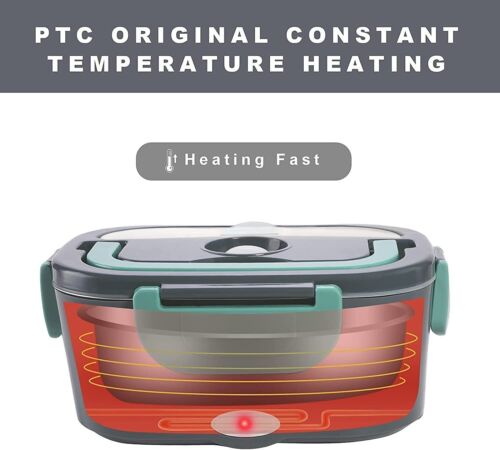 Electric Lunch Box - 12V/220V Portable Food Warmer and Heater for Car and Home