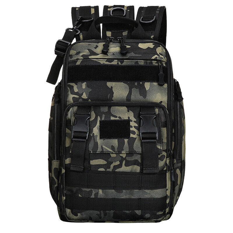 Tackle Backpack with Fishing Rod Holders - Large Storage, Water-Resistant Outdoor Shoulder Bag