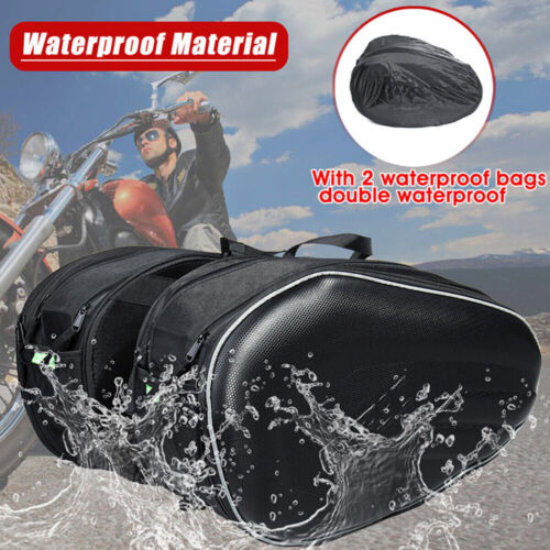 Pair of Universal Waterproof Motorcycle Pannier Side Saddle Bags - Ideal for Gifts