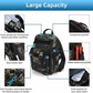 Tackle Backpack with Fishing Rod Holders - Large Storage, Water-Resistant Outdoor Shoulder Bag