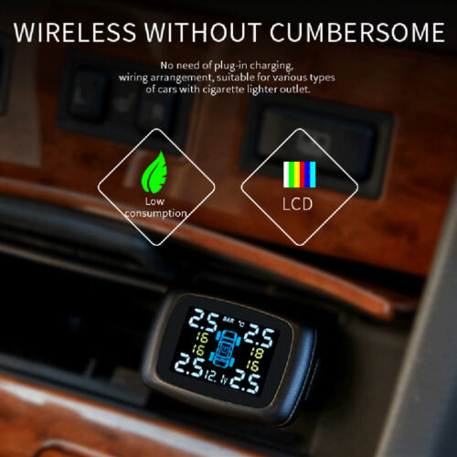 Wireless Car Tire Pressure Monitoring System (TPMS) with 4 Sensors