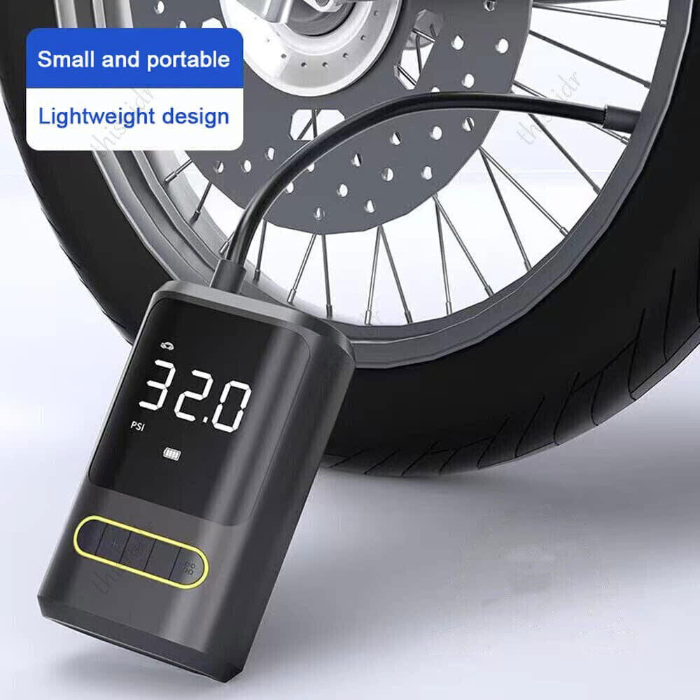 Digital Mini Cordless Tire Inflator - Air Pump for Car, Bicycle, and Balls