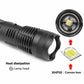 900000LM Tactical LED Flashlight - XHP50, 5 Modes, Zoomable, Ultra Powerful Hunting Torch